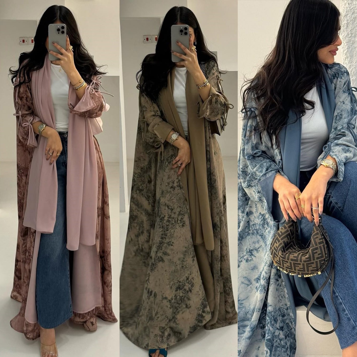 Summer Clothing Hijab - ชุดเสื้อผ้าผู้หญิงสำหรับฤดูร้อน อบายาสำหรับสตรีชาวมุสลิม ชุดสองชิ้น แขนยาว ผ้าชีฟองทรงหลวม ชุดเดรสยาวพร้อมฮิญาบ