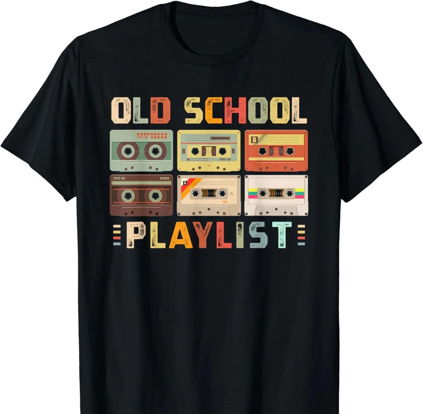 Summer Clothing Old Money - เทปคาสเซ็ตเพลงยุค 80 ย้อนยุคโรงเรียนเก่าเพลย์ลิสต์เสื้อยืดฤดูร้อนสบายๆเสื้อยืดแฟชั่นฟิตเนสท็อปส์เสื้อยืดฮิปฮอปสตรีทแวร์