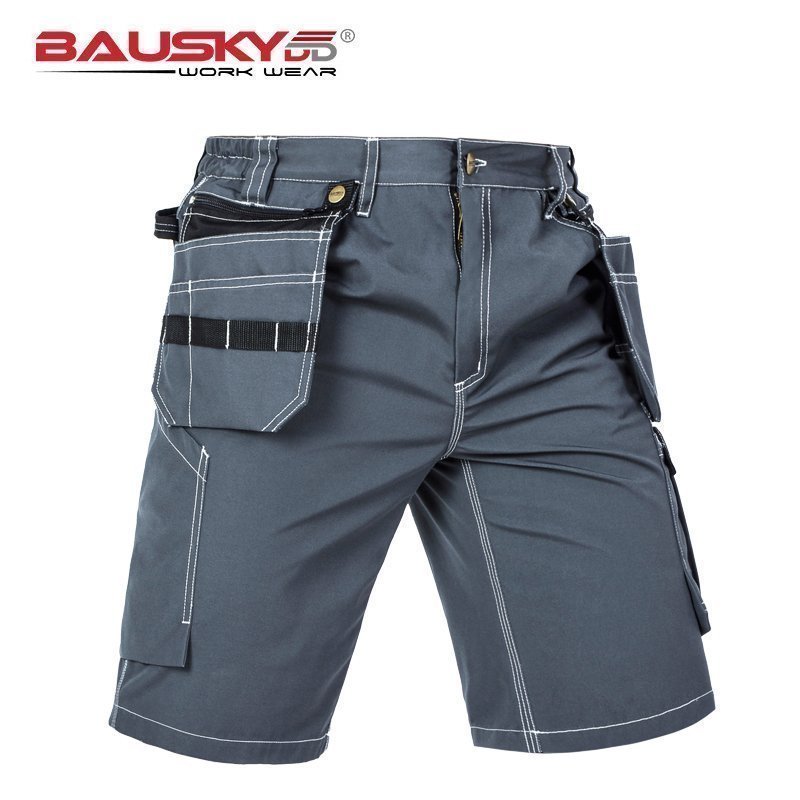 Summer Clothing Work - กางเกงทำงานผู้ชายที่ทำงานกางเกงผู้ชายที่ทำงานกางเกงเครื่องมือกระเป๋าหลากหลายสั้นกางเกงชายกางเกง Workwear สำหรับฤดูร้อน