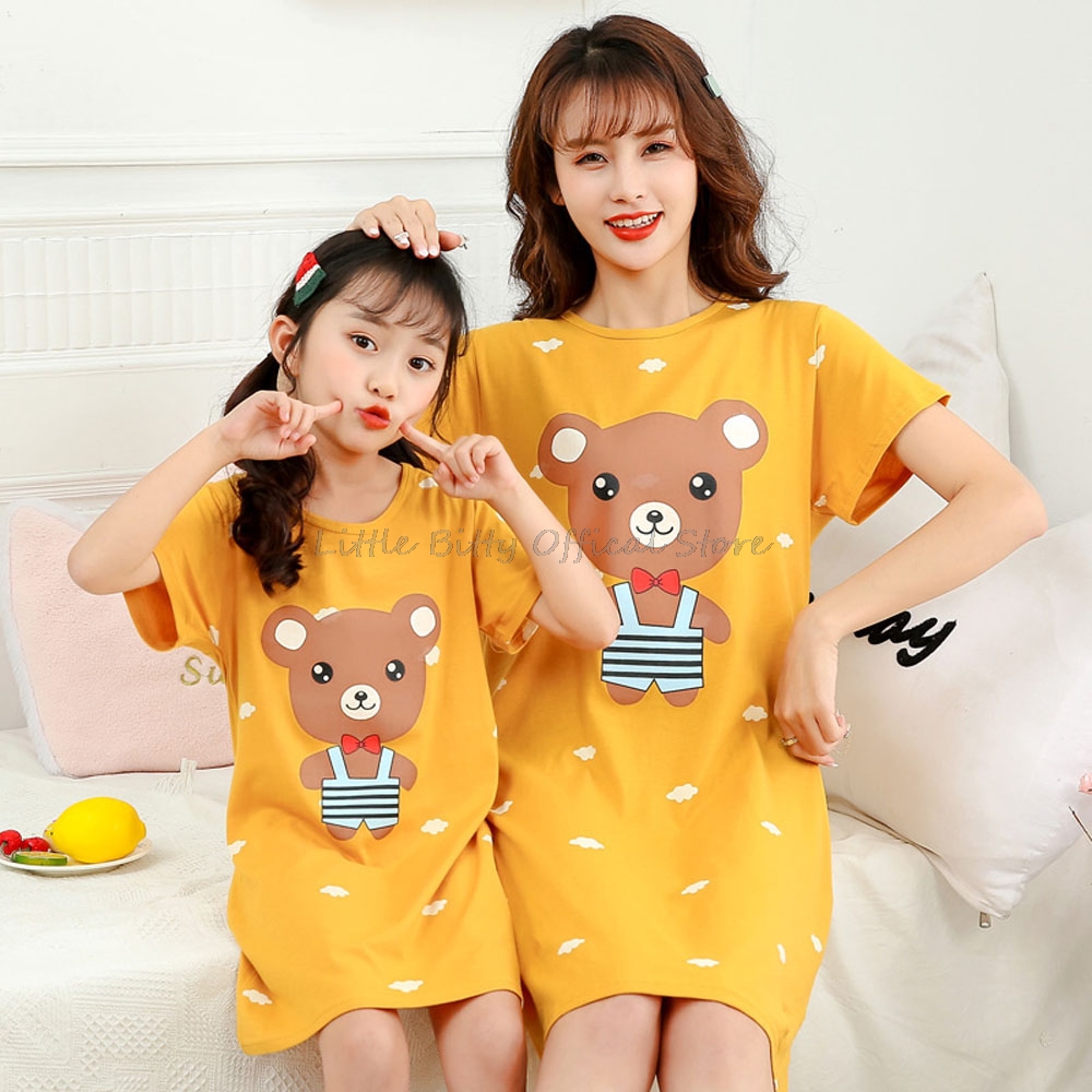 Summer Clothing Teens - ชุดนอนวัยรุ่นสำหรับวัยรุ่นชุดเด็กผู้หญิงเด็กน้อยชุดนอนสำหรับเด็กเล็กเด็กผู้หญิงฤดูร้อนแม่ลูก
