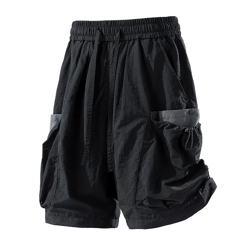 Summer Clothing Styles Men - กางเกงขาสั้นผู้ชายทรงหลวม ไซส์ใหญ่ มีกระเป๋าหลายช่อง เอวยางยืด เสื้อผ้าผู้ชาย ระบายอากาศได้ดี