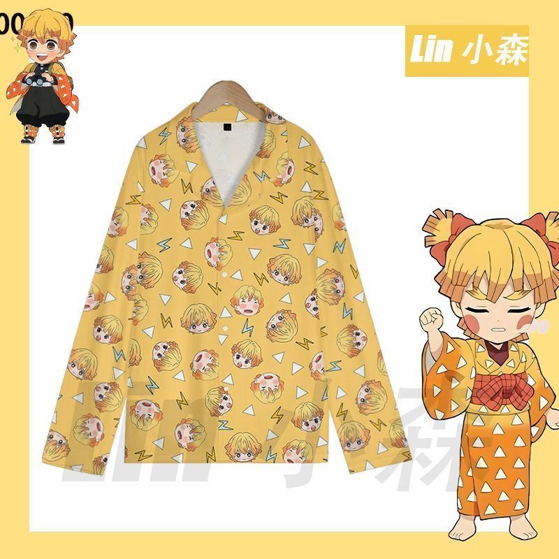 Summer Clothing Teens - ชุดนอนน่ารักลายเซ็นอิตสึจากเรื่องดาบพิฆาตอสูร ชุดฤดูร้อน 2 ชิ้น เสื้อแขนสั้นคอปก ชุดลำลองใส่สบายสำหรับผู้หญิงและวัยรุ่น
