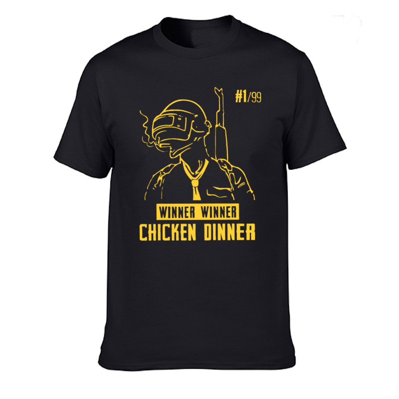 Summer Clothing Teens - ใหม่ลูกเรือคอ T เสื้อ Pubg สนามรบของ Playerunknown
