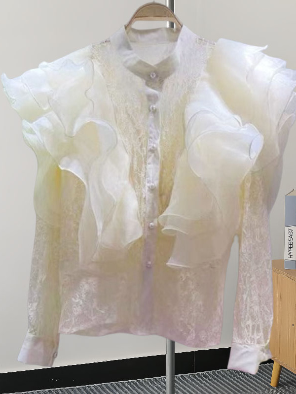 เสื้อเชิ้ตลูกไม้สไตล์เกาหลี แข - Summer Clothing Old Money บทวิจารณ์และราคา