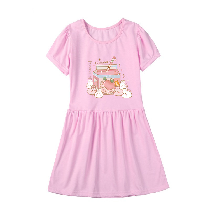 3-14Y เดรสน้ำสตรอเบอร์รี่สำหรั - Summer Clothing Teen Girls บทวิจารณ์และราคา
