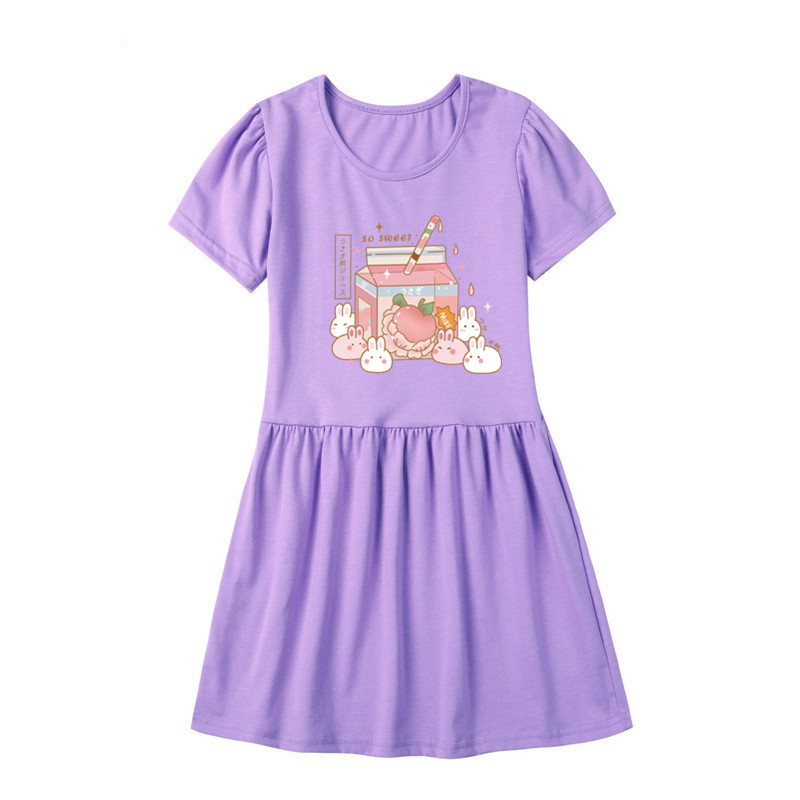 3-14Y เดรสน้ำสตรอเบอร์รี่สำหรั - Summer Clothing Teen Girls บทวิจารณ์และราคา