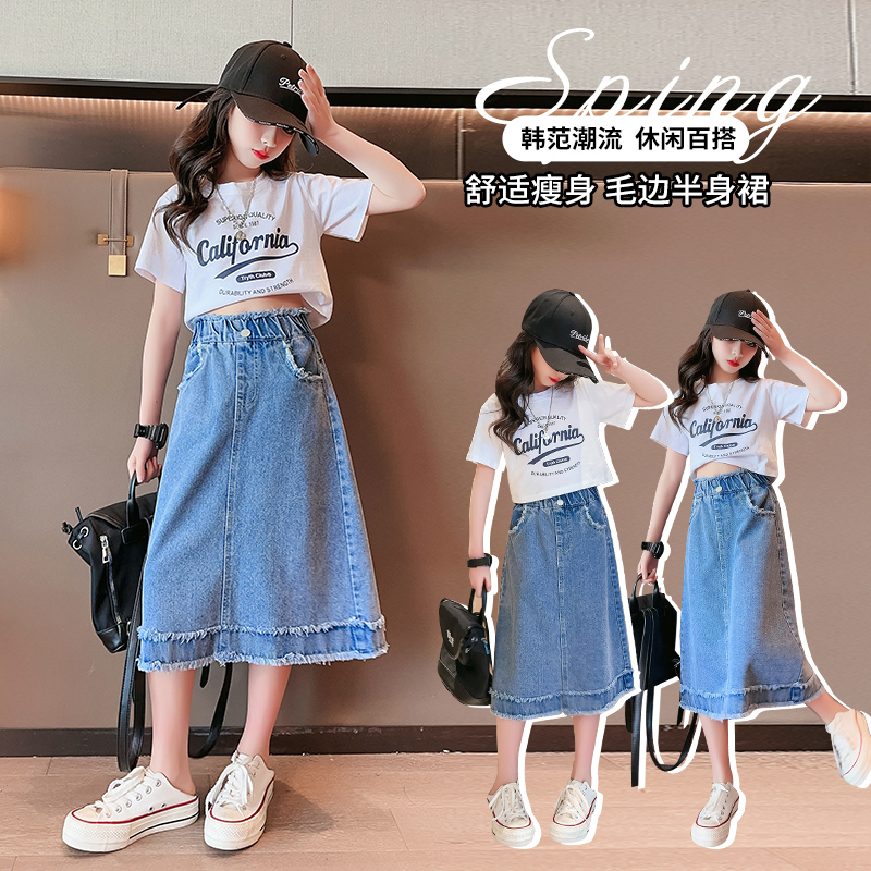 กระโปรงยีนส์เด็กนักเรียนหญิง ฤ - Summer Clothing Teen Girls บทวิจารณ์และราคา