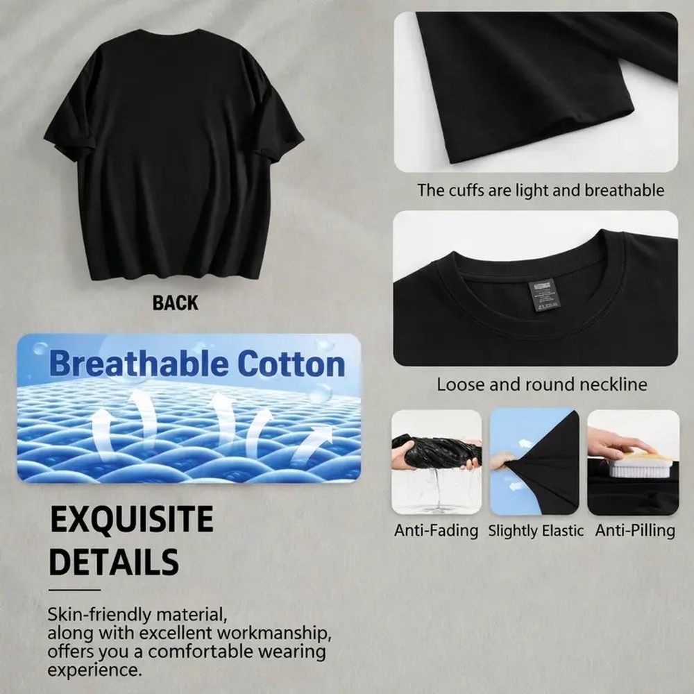 เสื้อยืดคอกลมแขนสั้นผ้าฝ้ายสำห - Summer Clothing Wear บทวิจารณ์และราคา