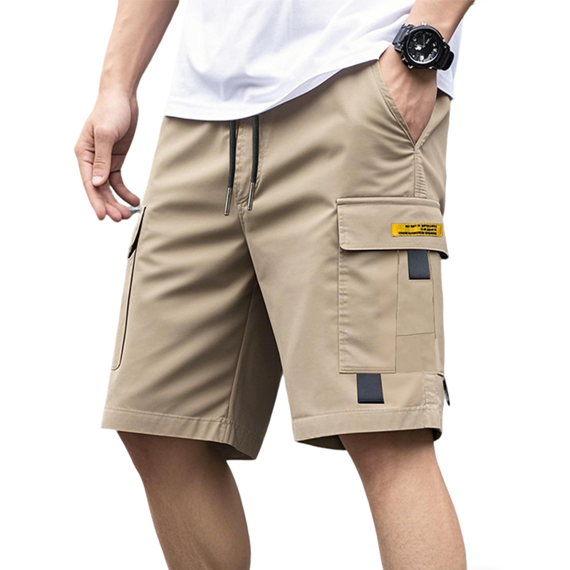 กางเกงขาสั้นคาร์โก้สีพื้นสำหรั - Summer Clothing Work บทวิจารณ์และราคา