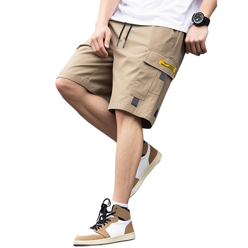 กางเกงขาสั้นคาร์โก้สีพื้นสำหรั - Summer Clothing Work บทวิจารณ์และราคา
