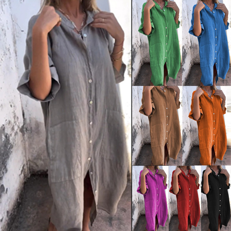 เดรสเชิ้ตผู้หญิงสไตล์ Old Mone - Summer Clothing Old Money บทวิจารณ์และราคา