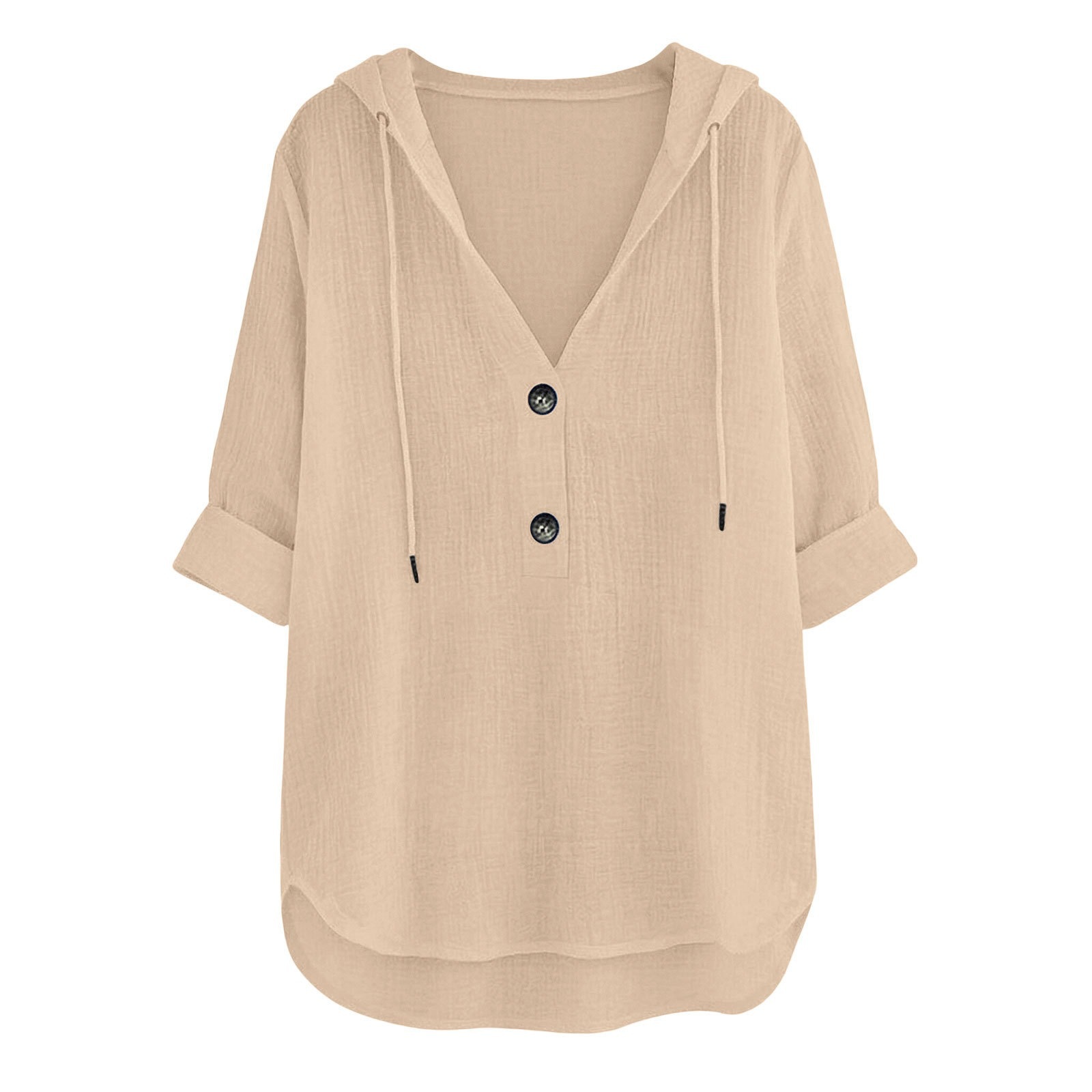 เสื้อผู้หญิงมีฮู้ด คอวี กระดุม - Summer Clothing Old Money บทวิจารณ์และราคา
