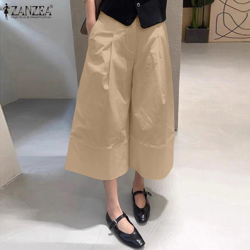 ZANZEA PLUS ไซส์ 5XL กางเกงคาป - Summer Clothing Work บทวิจารณ์และราคา