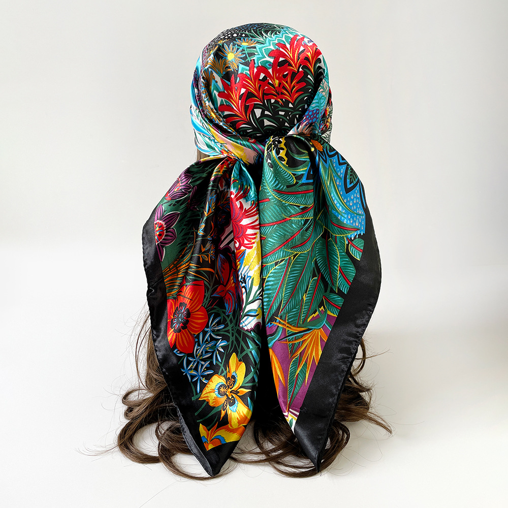 ผ้าพันคอไหมสี่เหลี่ยมผืนผ้า ผู - Summer Clothing Hijab บทวิจารณ์และราคา