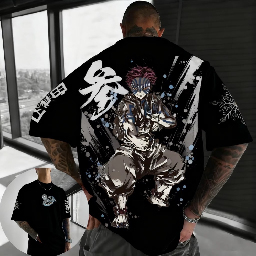 เสื้อยืดลายอนิเมะ Demon Slayer - Summer Clothing Styles Men บทวิจารณ์และราคา
