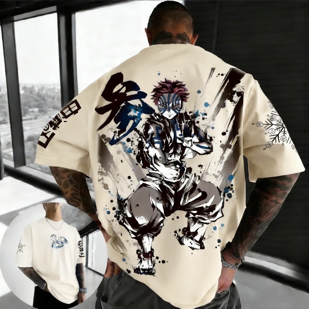 เสื้อยืดลายอนิเมะ Demon Slayer - Summer Clothing Styles Men บทวิจารณ์และราคา