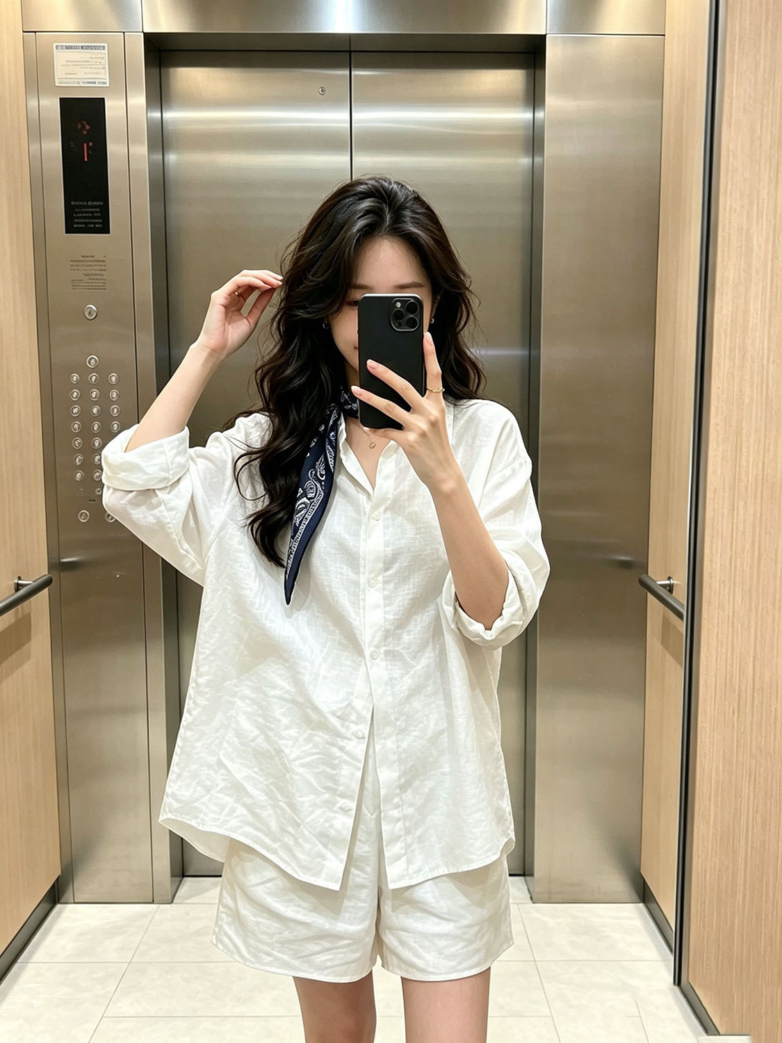 เสื้อเชิ้ตสไตล์เกาหลีสีขาวพร้อ - Summer Clothing Old Money บทวิจารณ์และราคา