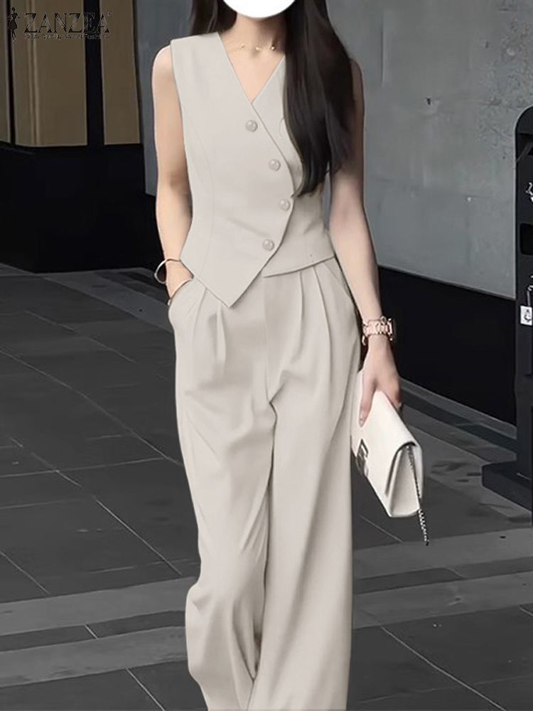Zanzea ชุดกางเกงขากว้าง2ชิ้นสำ - Summer Clothing Work บทวิจารณ์และราคา
