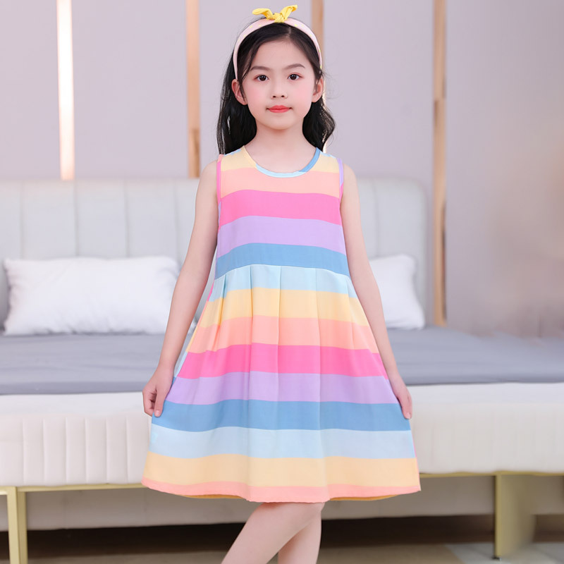ชุดเดรสชายหาดแขนกุดสำหรับวัยรุ - Summer Clothing Teen Girls บทวิจารณ์และราคา