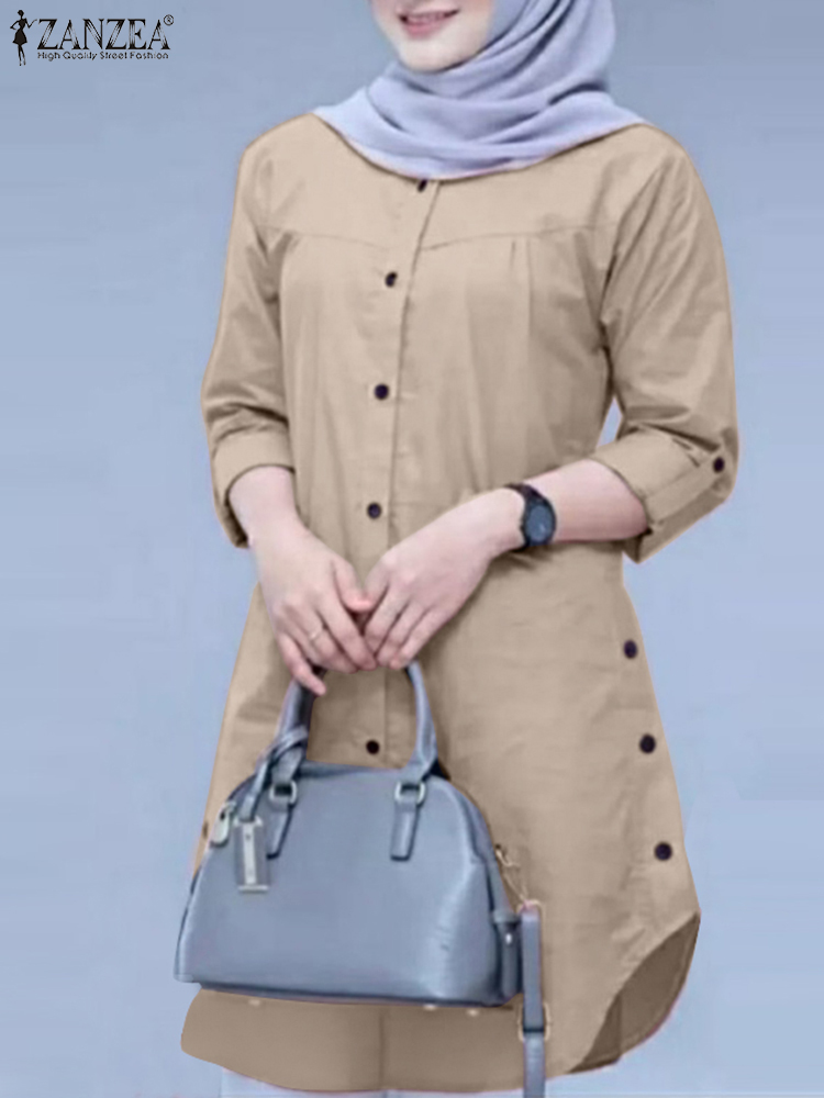 เสื้อเชิ้ตแฟชั่นสปริง ZANZEA ป - Summer Clothing Hijab บทวิจารณ์และราคา