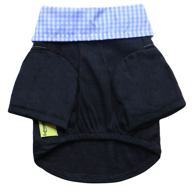 ลายสก๊อตเสื้อปลอมสองชิ้นเสื้อผ - Summer Dog Clothing บทวิจารณ์และราคา