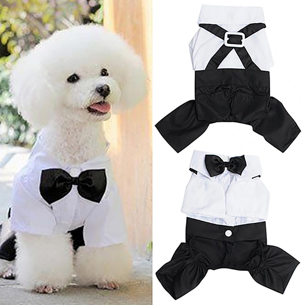 สุนัข Bow Tie ชุด Tuxedo เครื่ - Summer Dog Clothing บทวิจารณ์และราคา