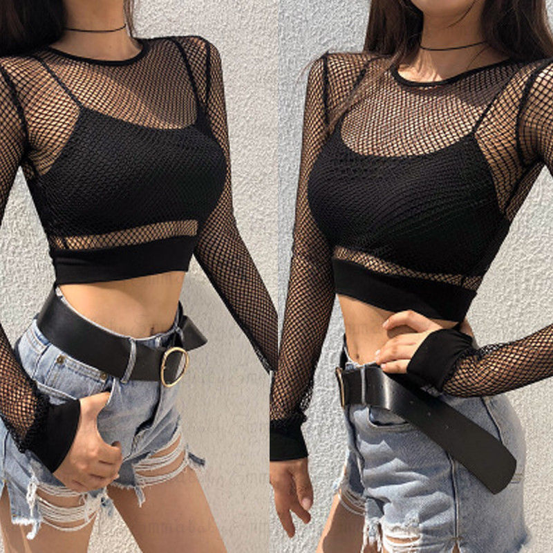 เซ็กซี่สีดำHollow Outตาข่ายหญิ - Summer Clothing Old Money บทวิจารณ์และราคา