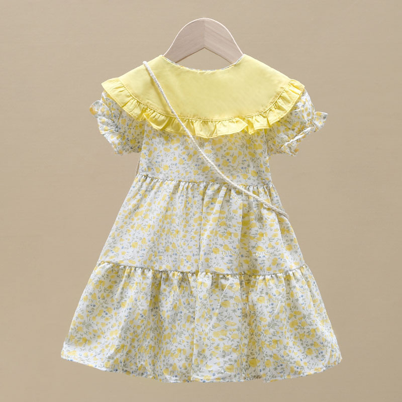 2PCS ฤดูร้อนดอกไม้สีเหลืองเด็ก - Summer Clothing Teen Girls บทวิจารณ์และราคา
