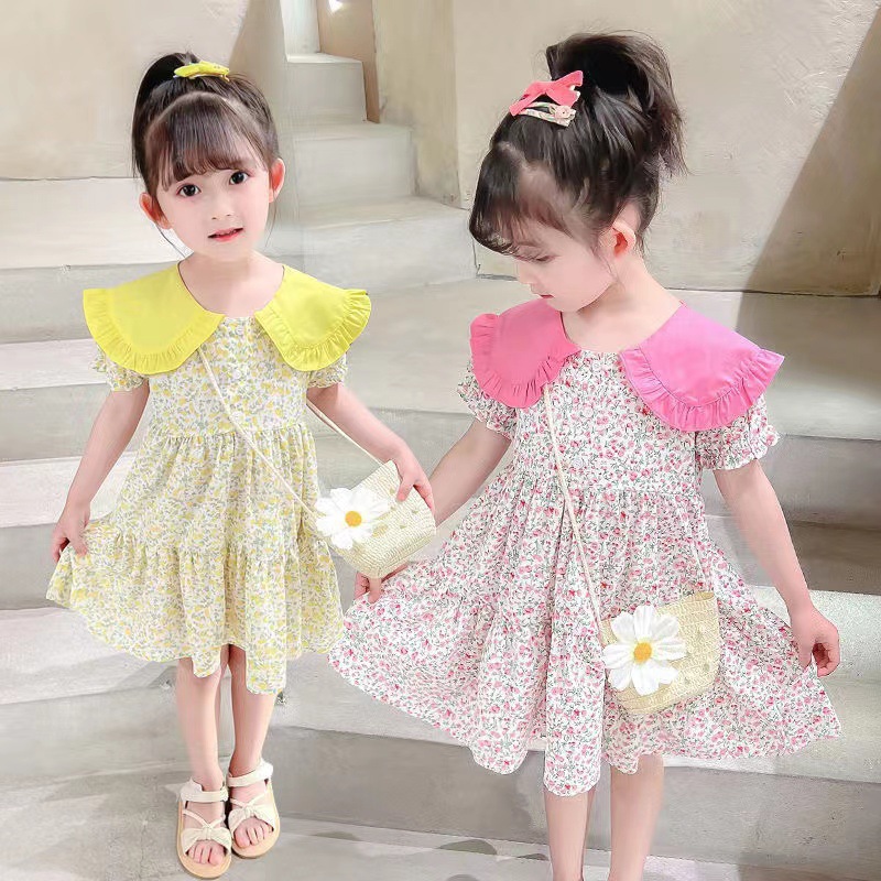 2PCS ฤดูร้อนดอกไม้สีเหลืองเด็ก - Summer Clothing Teen Girls บทวิจารณ์และราคา