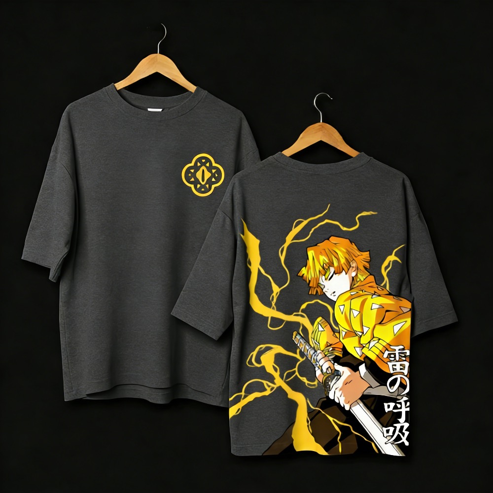 เสื้อยืดลายอนิเมะ Demon Slayer - Summer Clothing Styles Men บทวิจารณ์และราคา